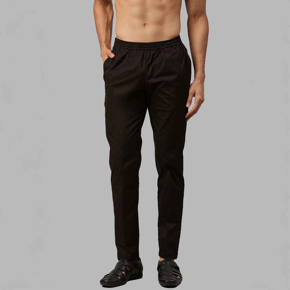 See Designs Men's Solid Pyjamas | Black - XL