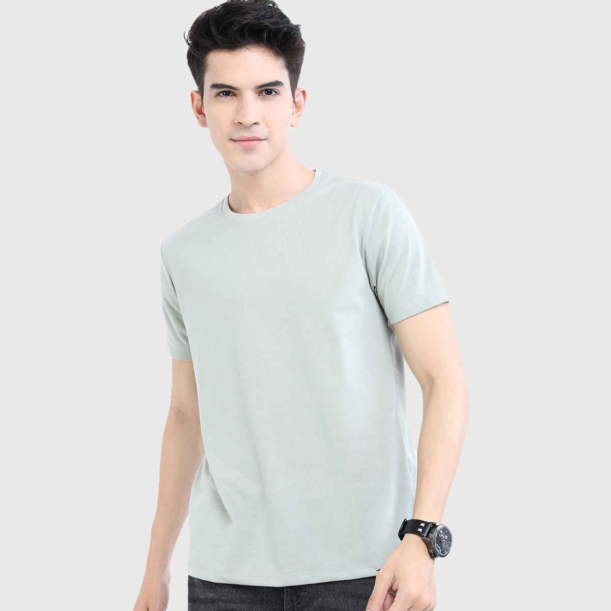 Ketch Men Printed Men Round Neck Multicolor T-Shirt | Green | S