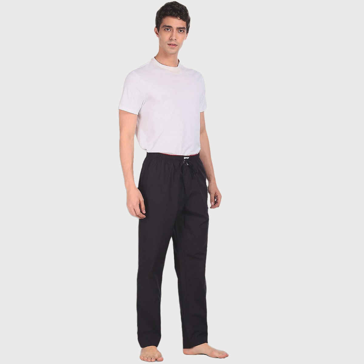 U.S. Polo Assn. Comfort Fit Solid Cotton I690 Lounge Pants - Pack Of 1 | Black | S