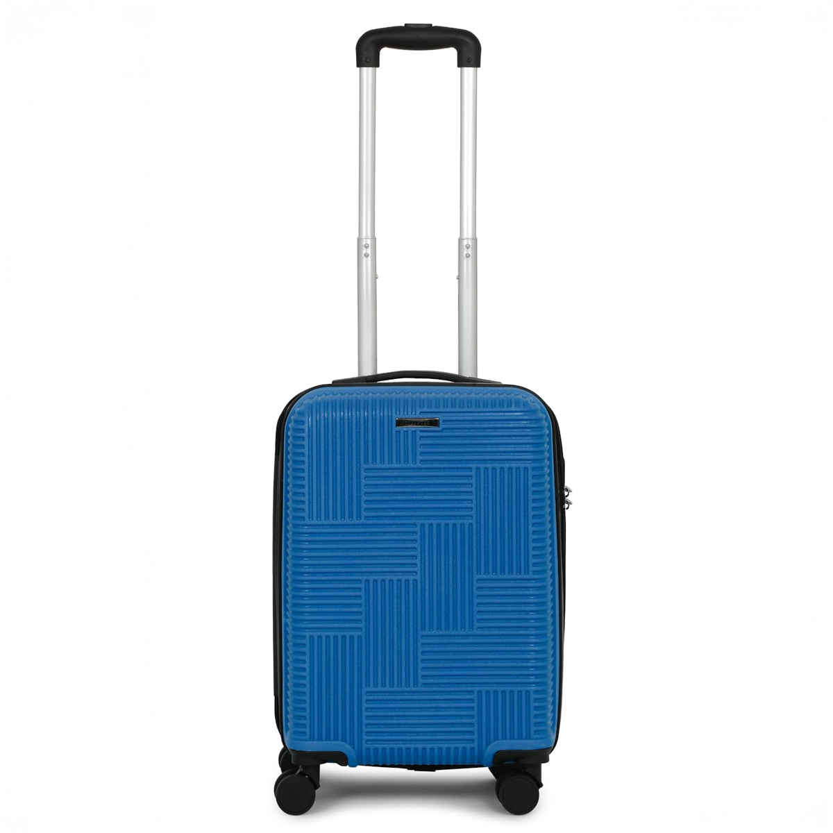 Teakwood Textured ABS and Polycarbonate 100 L Retractable Hard Luggage Trolley Bag | Blue - S