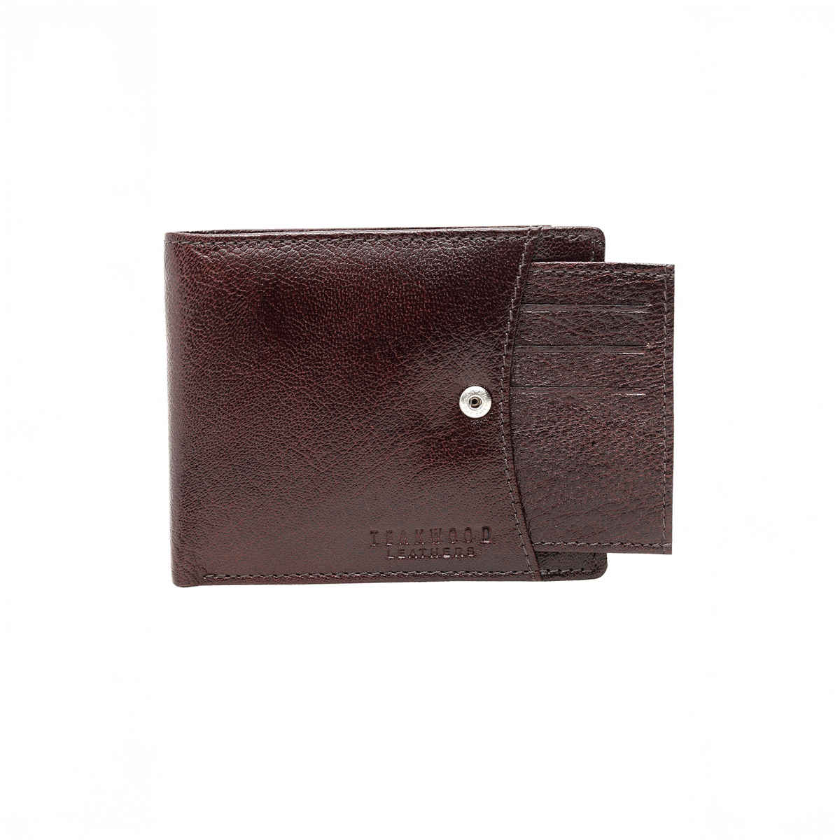 Teakwood Men's Solid Leather Bi-Fold Wallet | Brown