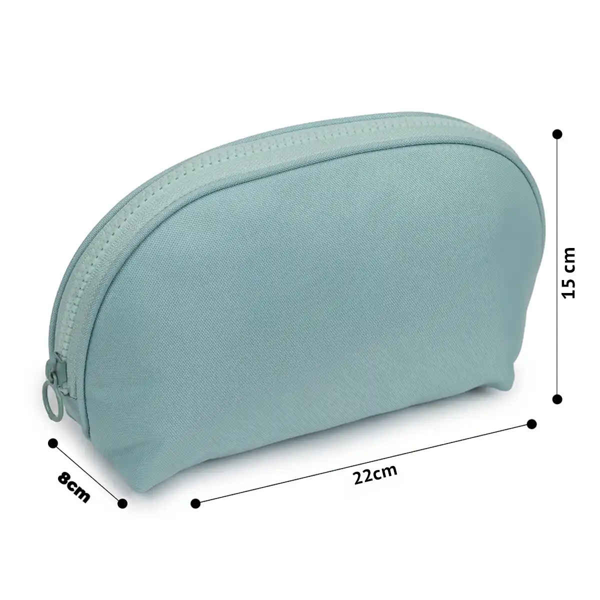 QIPS Unisex Solid Polyester 6 in Travel Pouch | Mint Green