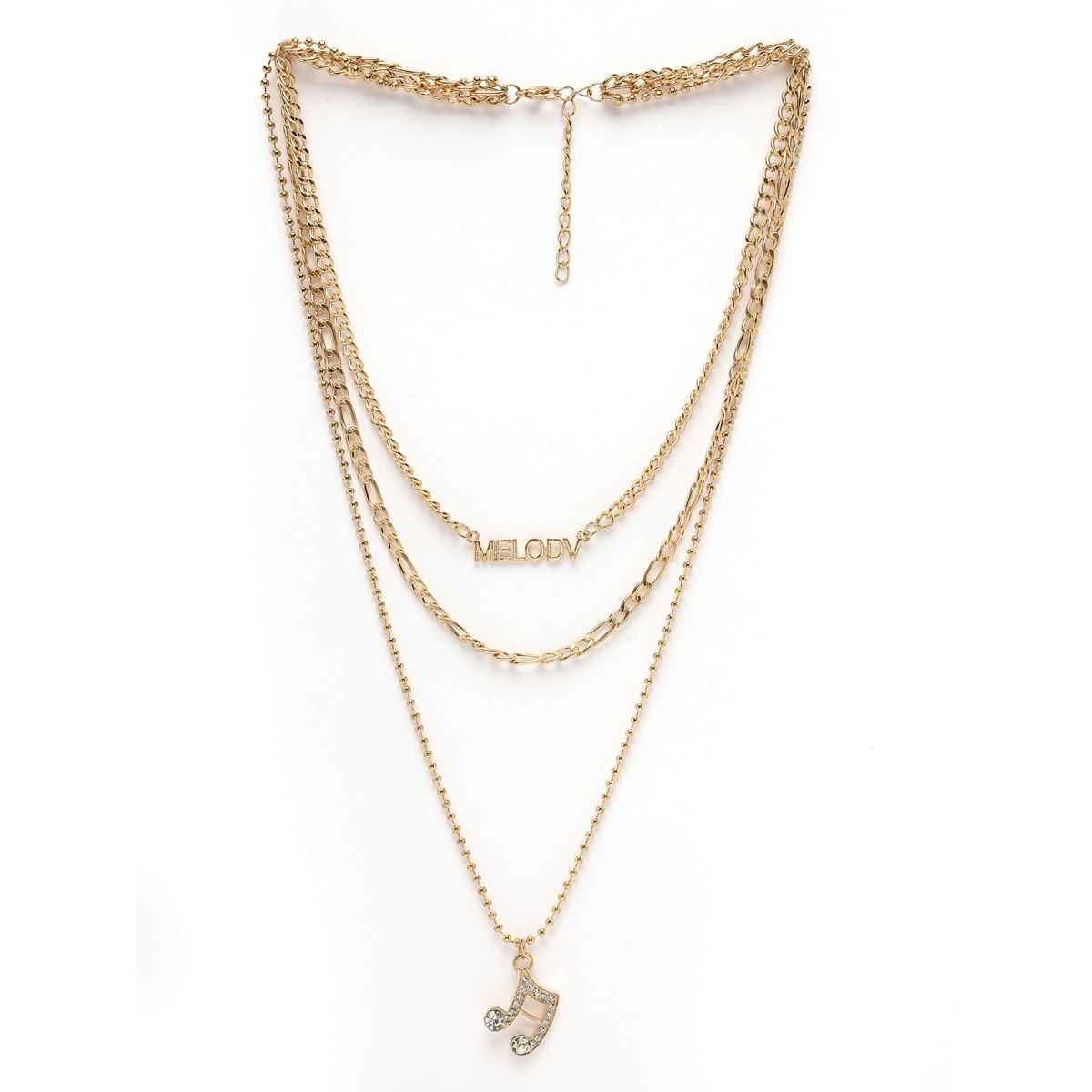 Scintillare By Sukkhi Charming Gold Plated Multilayered Pendant Necklace For Women