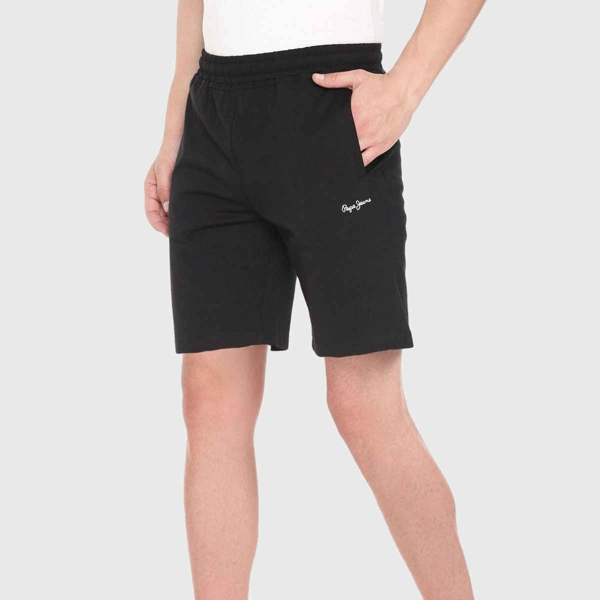 Pepe Jeans Mens Black Everyday Shorts - Pack of 1 (M) Comfort Fit, Soft Fabric, Breathable