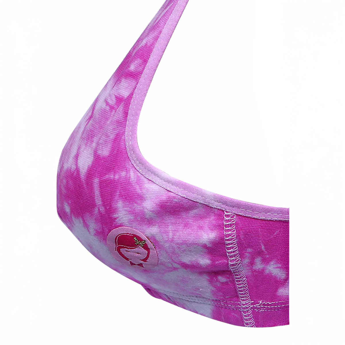 D'chica Girls Tie and Dye Print Non Padded Non Wired Teenager Bra | Pink - XXS