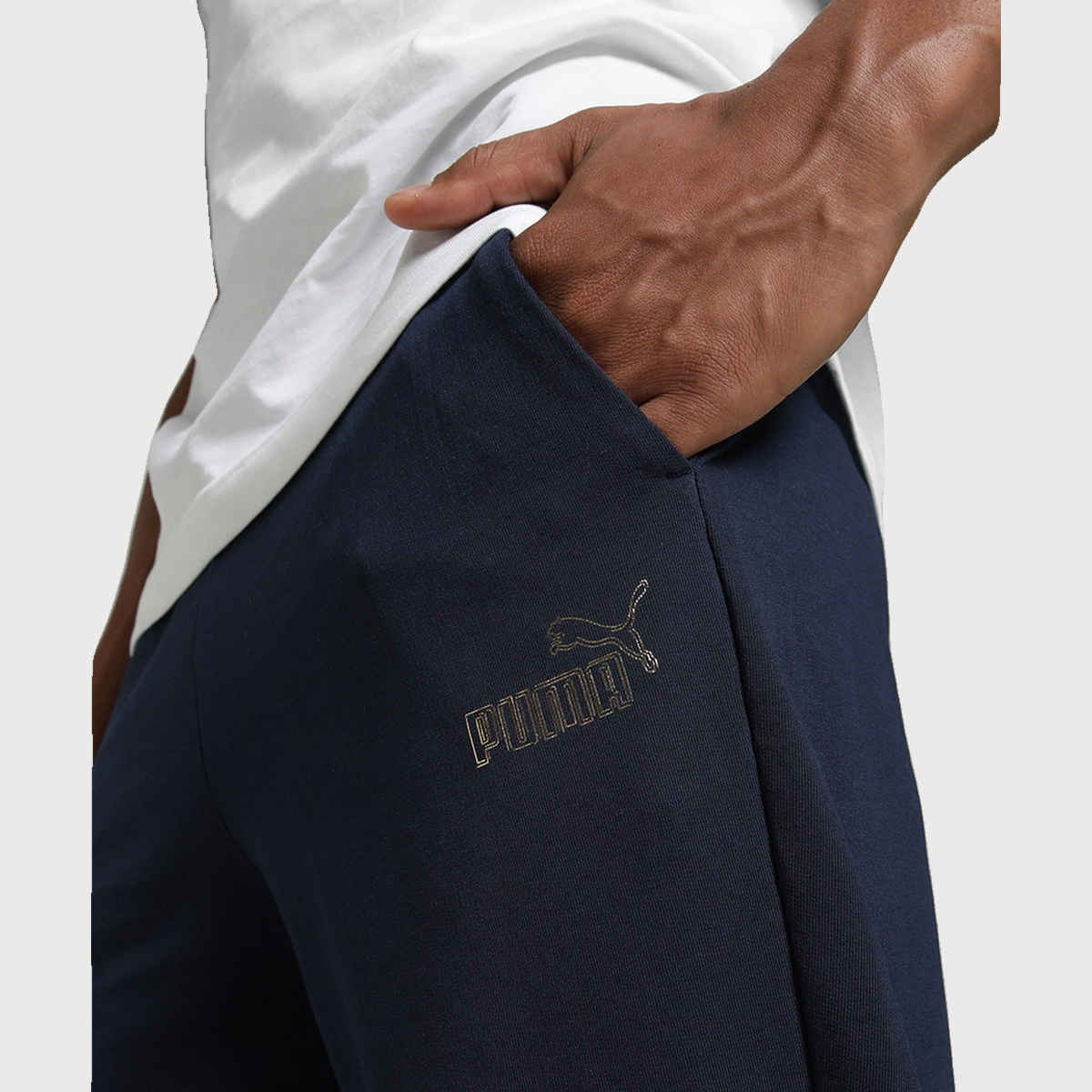 Puma Men's ESS Foil Graphic Pants | Blue | S