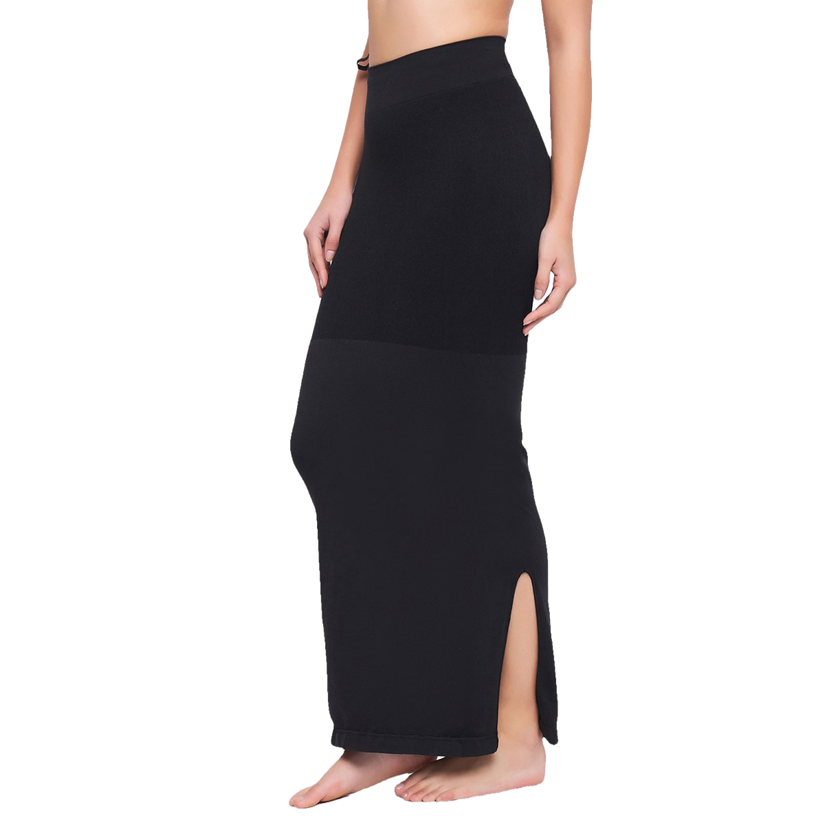 Clovia Saree Shapewear Petticoat With Drawstring (Black - L)