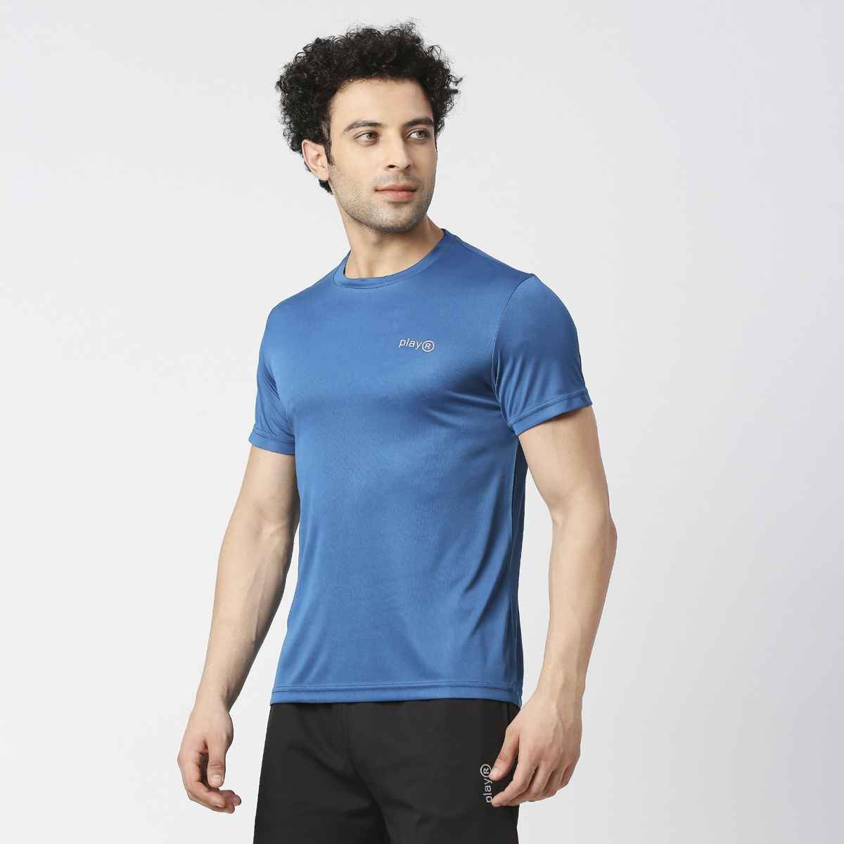 Playr Men's Adult Training Tee Polyester for All Season | Teal | S