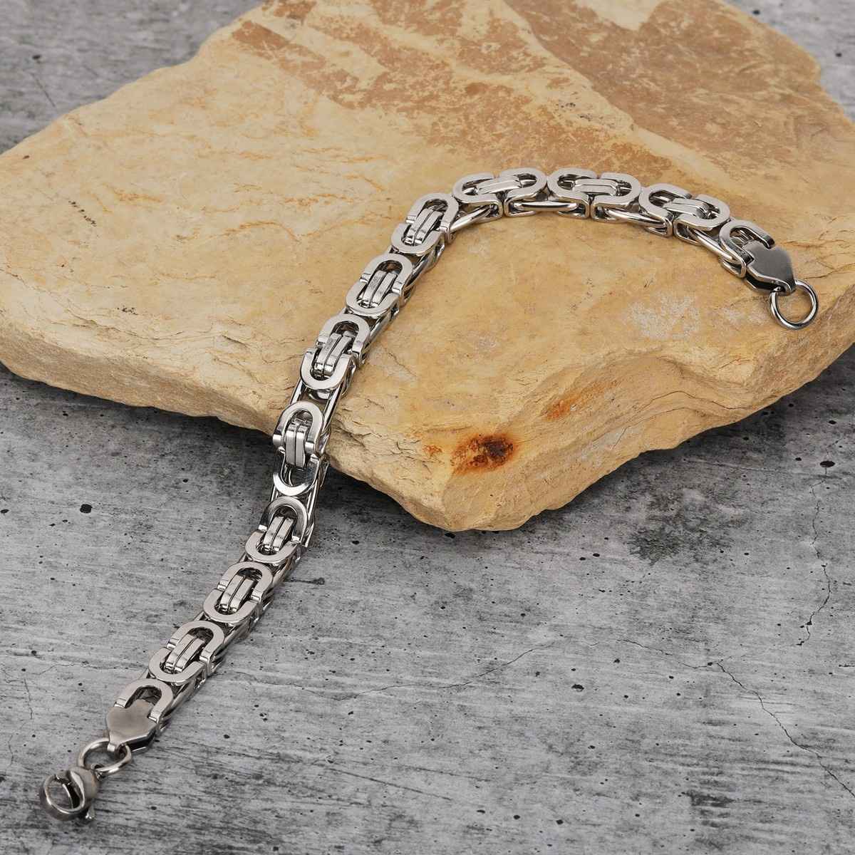 Fashion Frill Men's Intelink Bracelet Silver