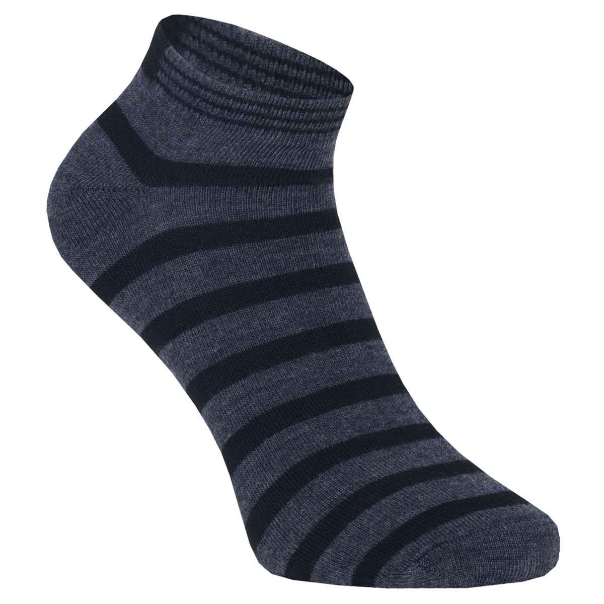 Beyond Unisex Striped Cotton Low Cut Socks | Assorted - Free Size