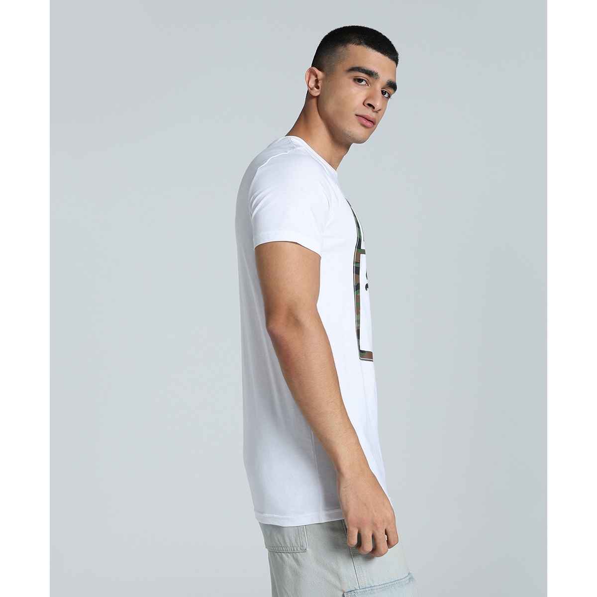 Puma Men's T-Shirt Ess Camo Graphic - White | S