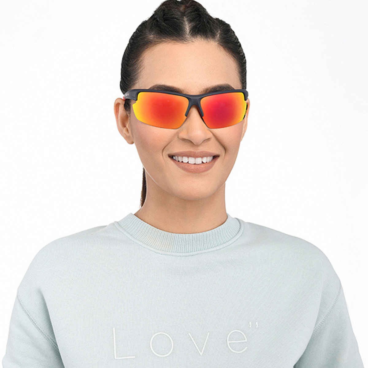 Vincent Chase By Lenskart Unisex Polycarbonate Sunglasses | Pink and Blue - L