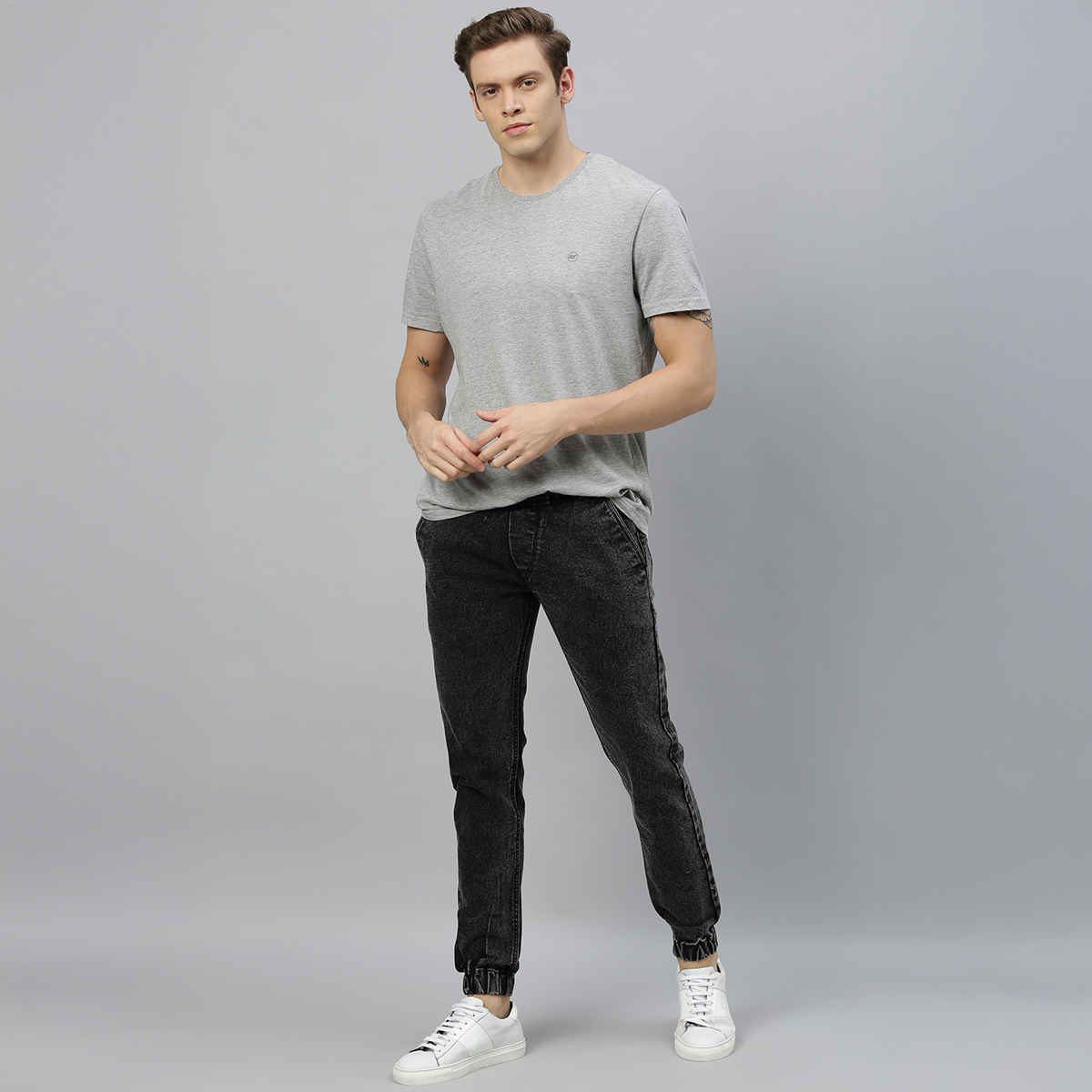 Urbano Fashion Men's Jogger Jeans Slim Fit Stretchable | Black | 30