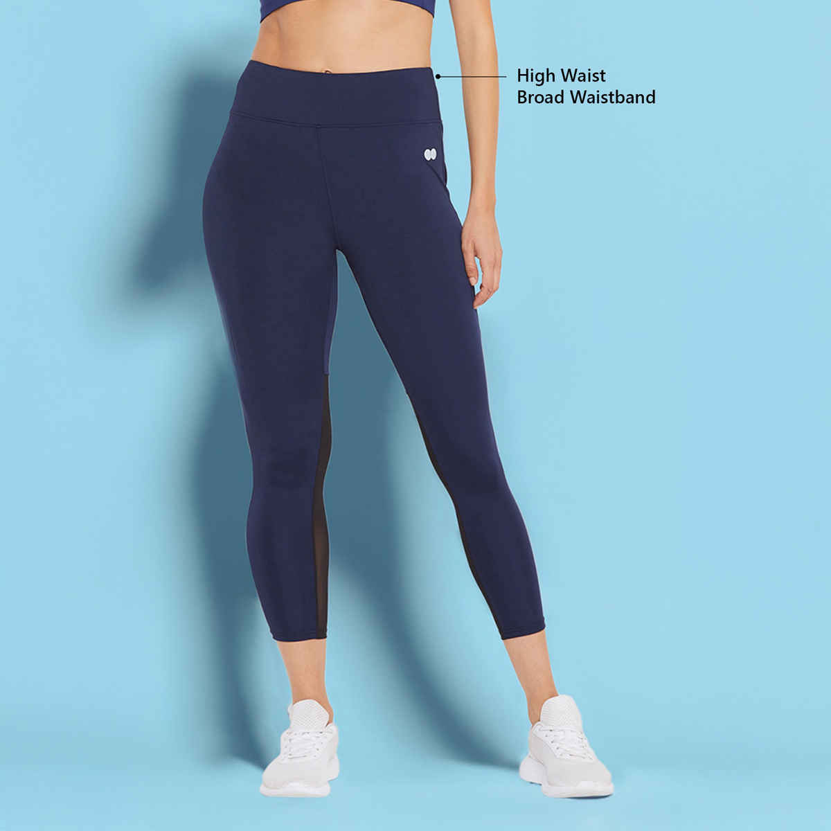 Clovia Activewear Ankle Length Tights | Blue | XL