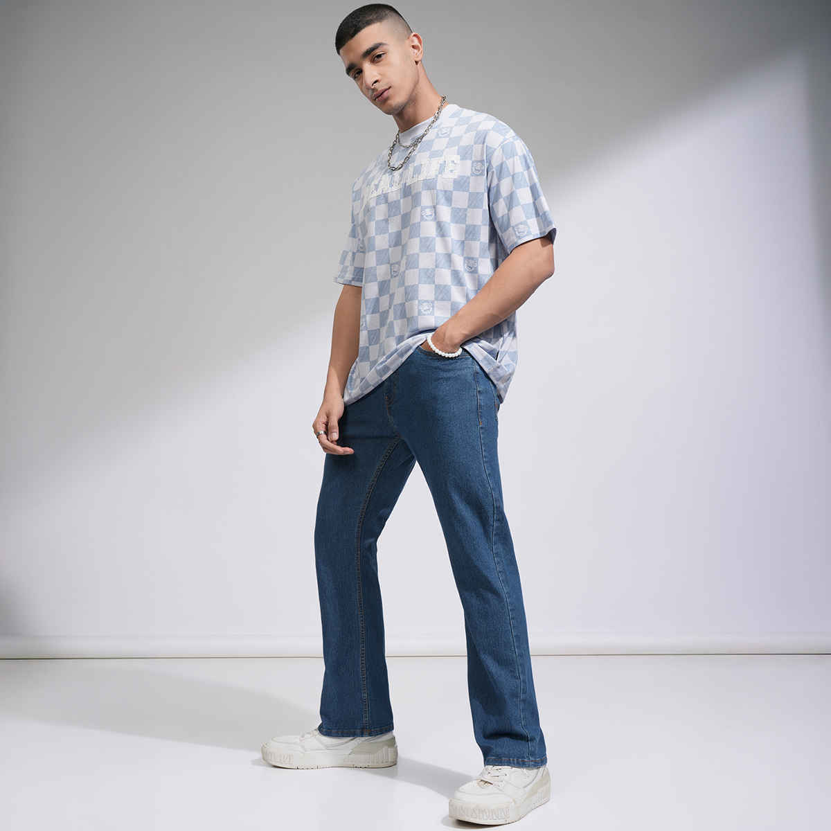 Highlander Men's Straight Fit Jeans | Light Blue - 34