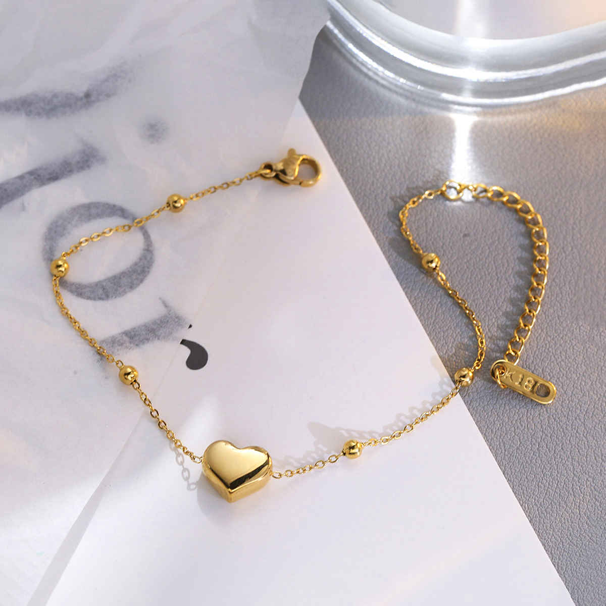 Label She Gold Plated Anti Tarnish Stainless Steel Heart Themed Wraparound Bracelet | LS-BNG-16215