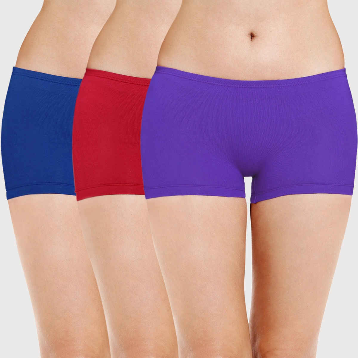 Bodycare Cotton Spandex Solid Bodyshorts - Pack of 1 I Assorted - 100
