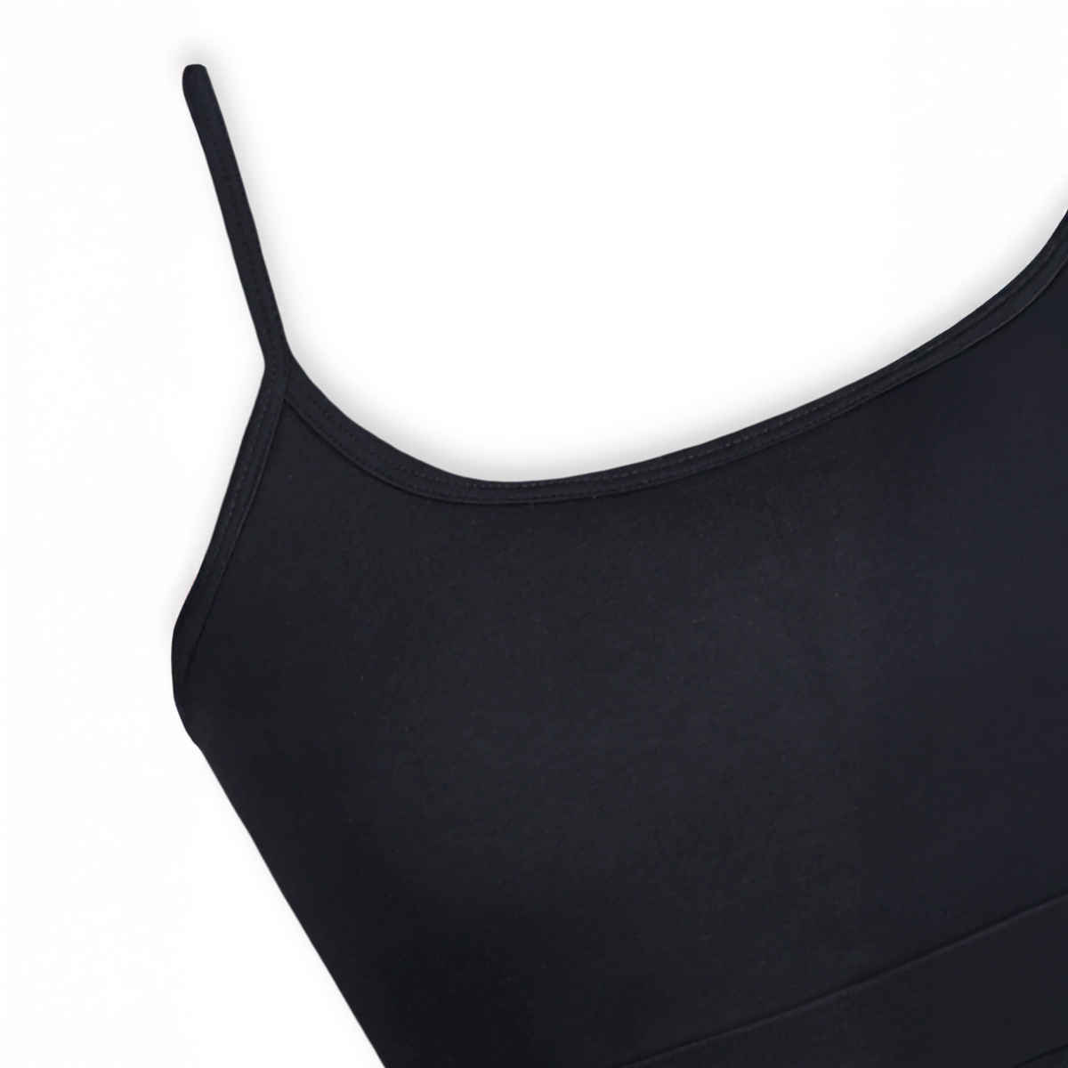 D'chica Black High Coverage Cotton Black Camisole Bra With Adjustable Strap For Women's - M