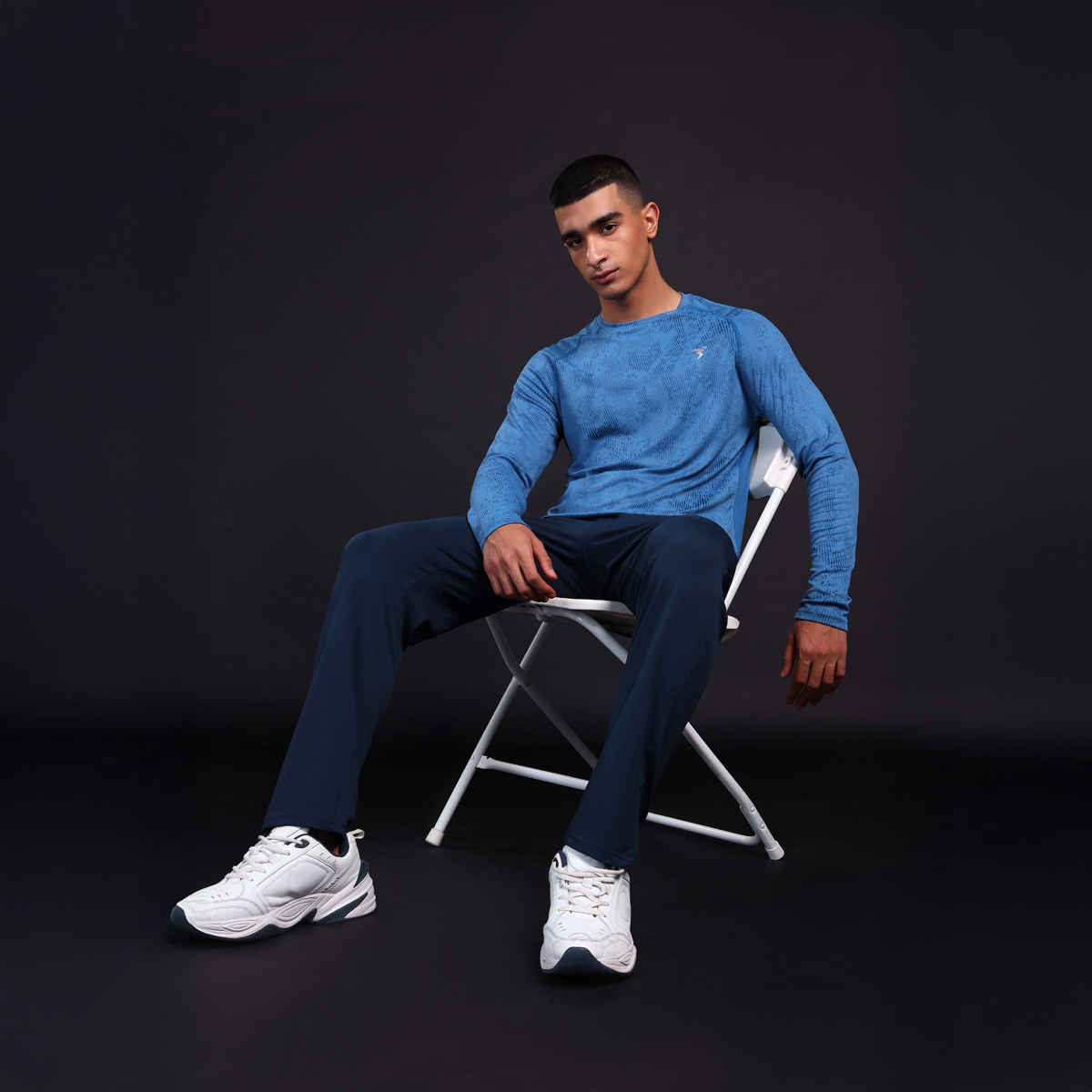 Technosport Men Poly Solid Slim Fit Sports Trackpants with 4 Way Crispy | Navy | XL