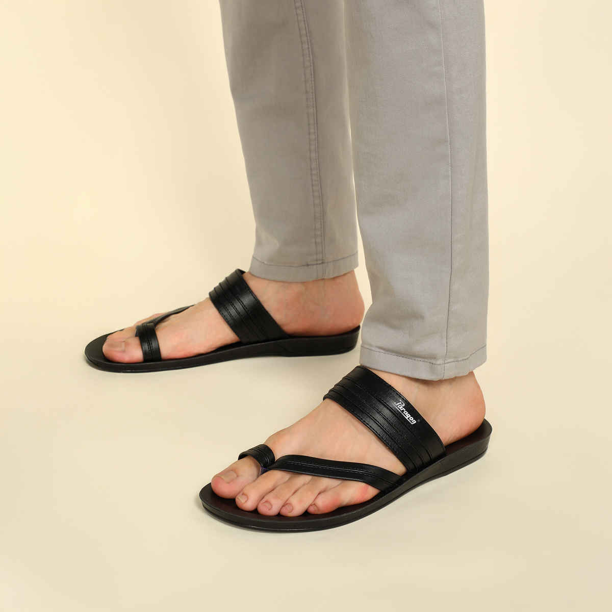 Paragon Men's Black Pu Sandals PUK2234G UK 8