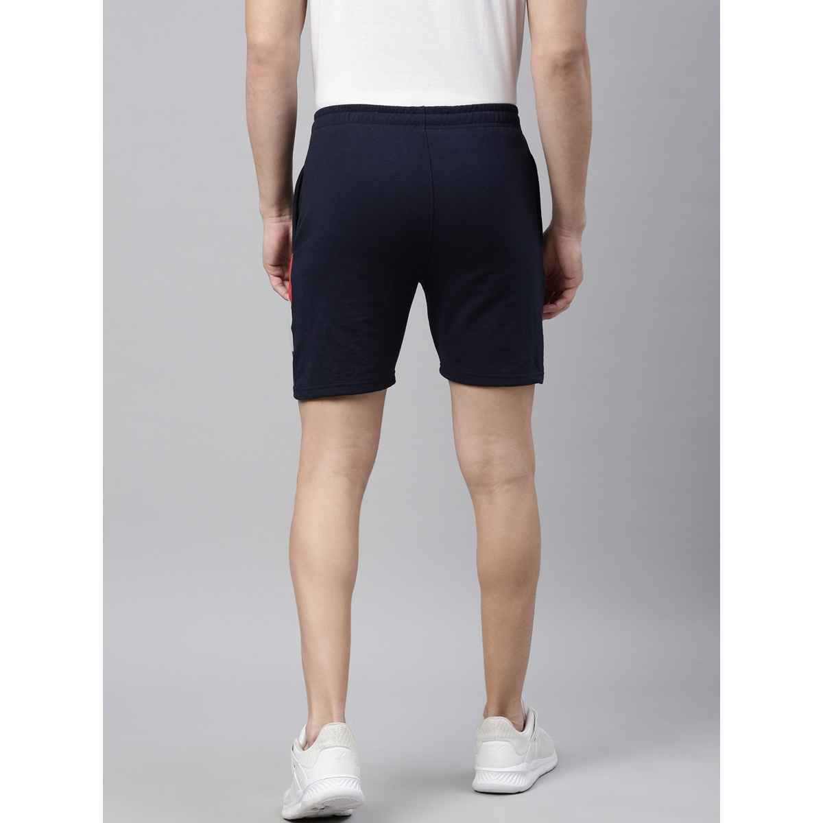 Bushirt Men's Side Block Shorts | Navy Blue - M