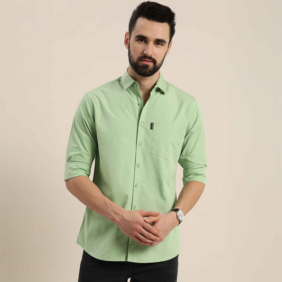 Dillinger Men's Shirt | DLMSRT001PGRN | Pista Green - L
