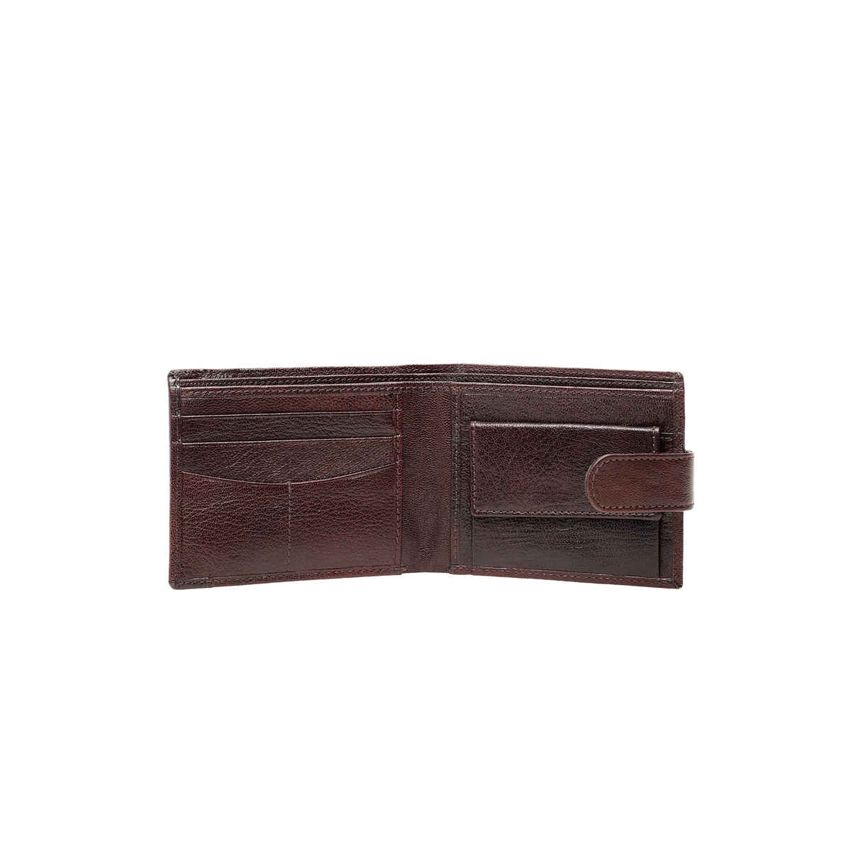 Teakwood Men's Solid Leather Bi-Fold Wallet | Brown