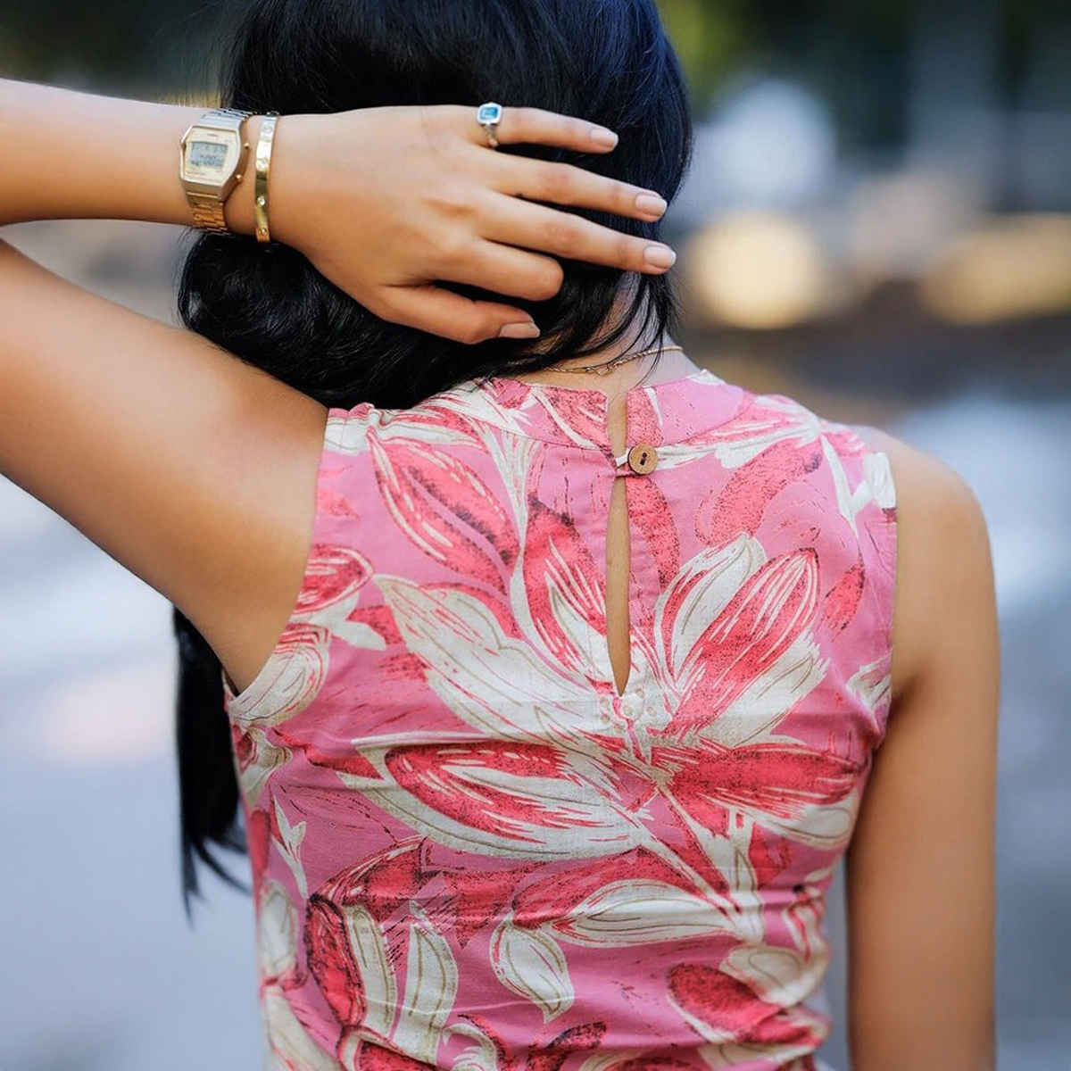 GoSriKi Women's Rayon Blend Straight Printed Kurta with Pant | Pink - XL