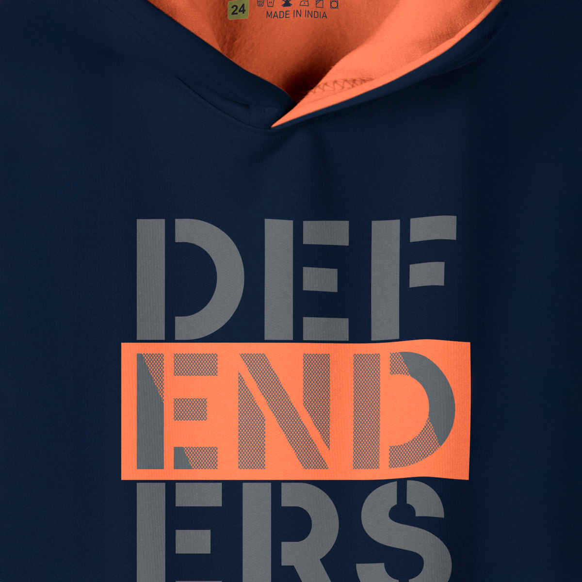 Hellcat Boy's Printed Cotton Blend Hoodie T-Shirt | Blue | 7-8 Years