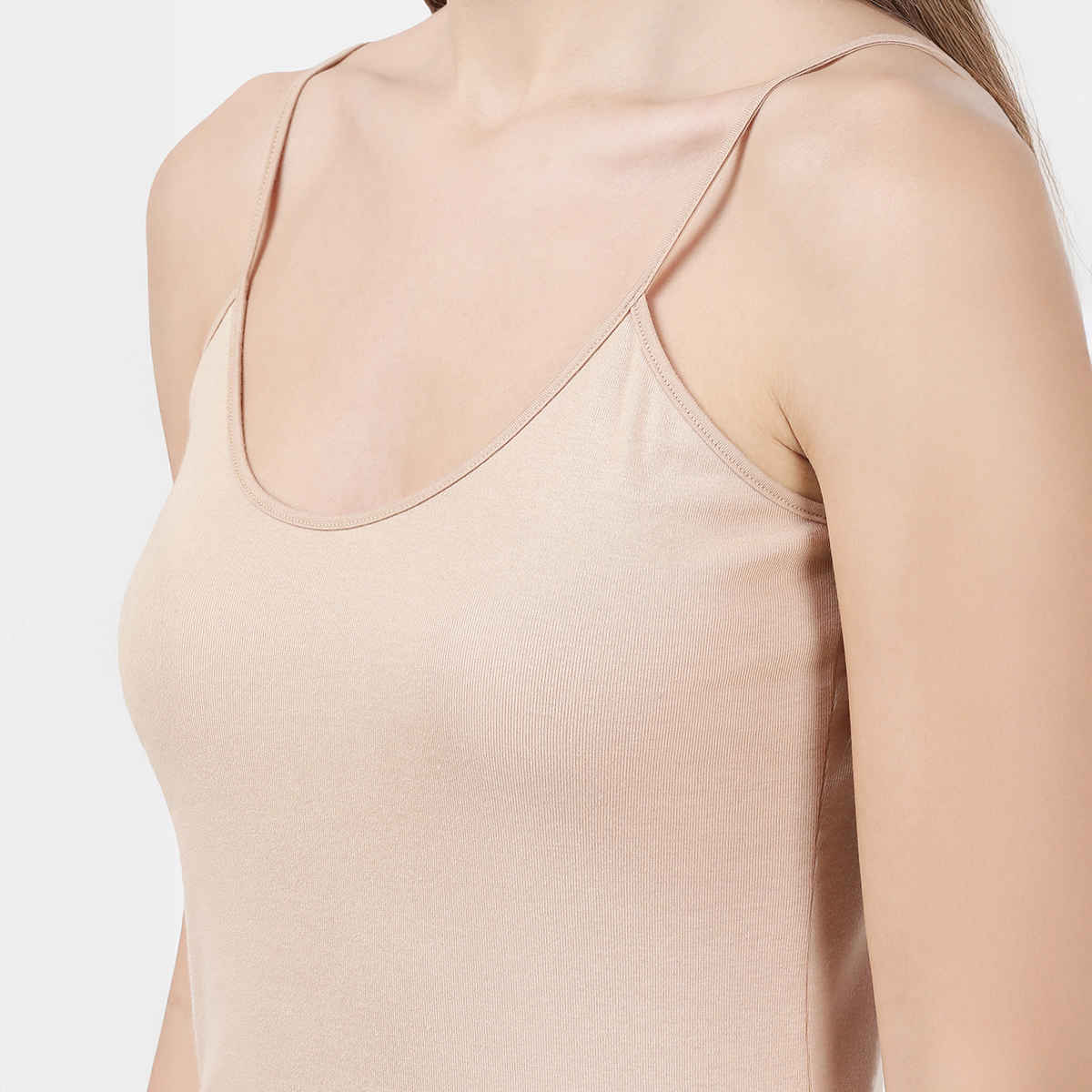 Jockey 1487 Women's Super Combed Cotton Rib Camisole|Adjustable Straps | Skin-L