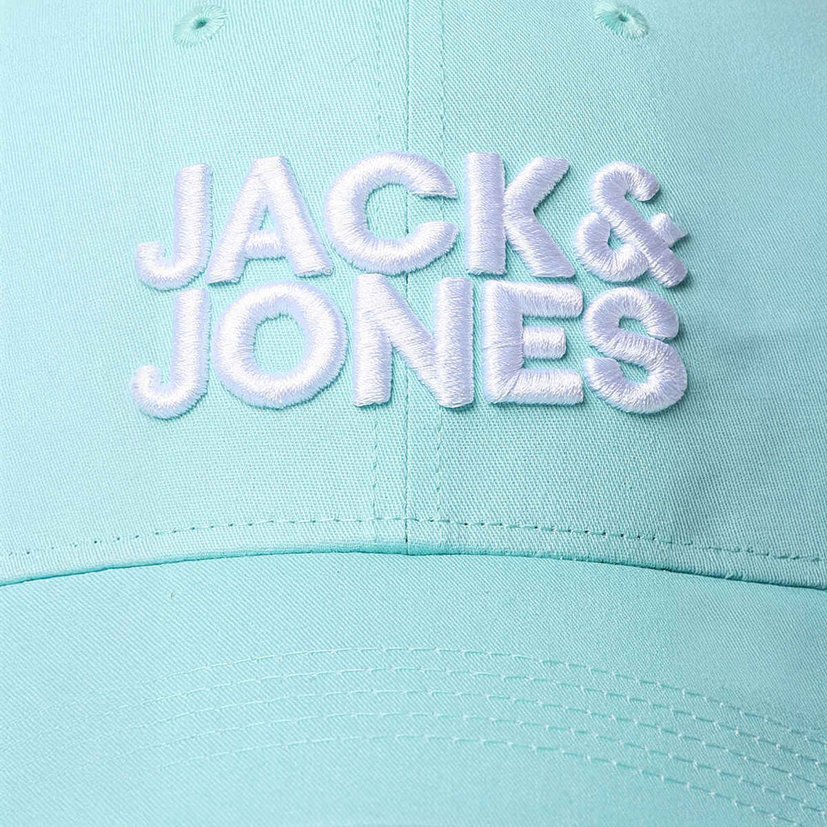 Jack & Jones Unisex Embroidered Cotton Baseball Cap | Aqua Blue - One Size