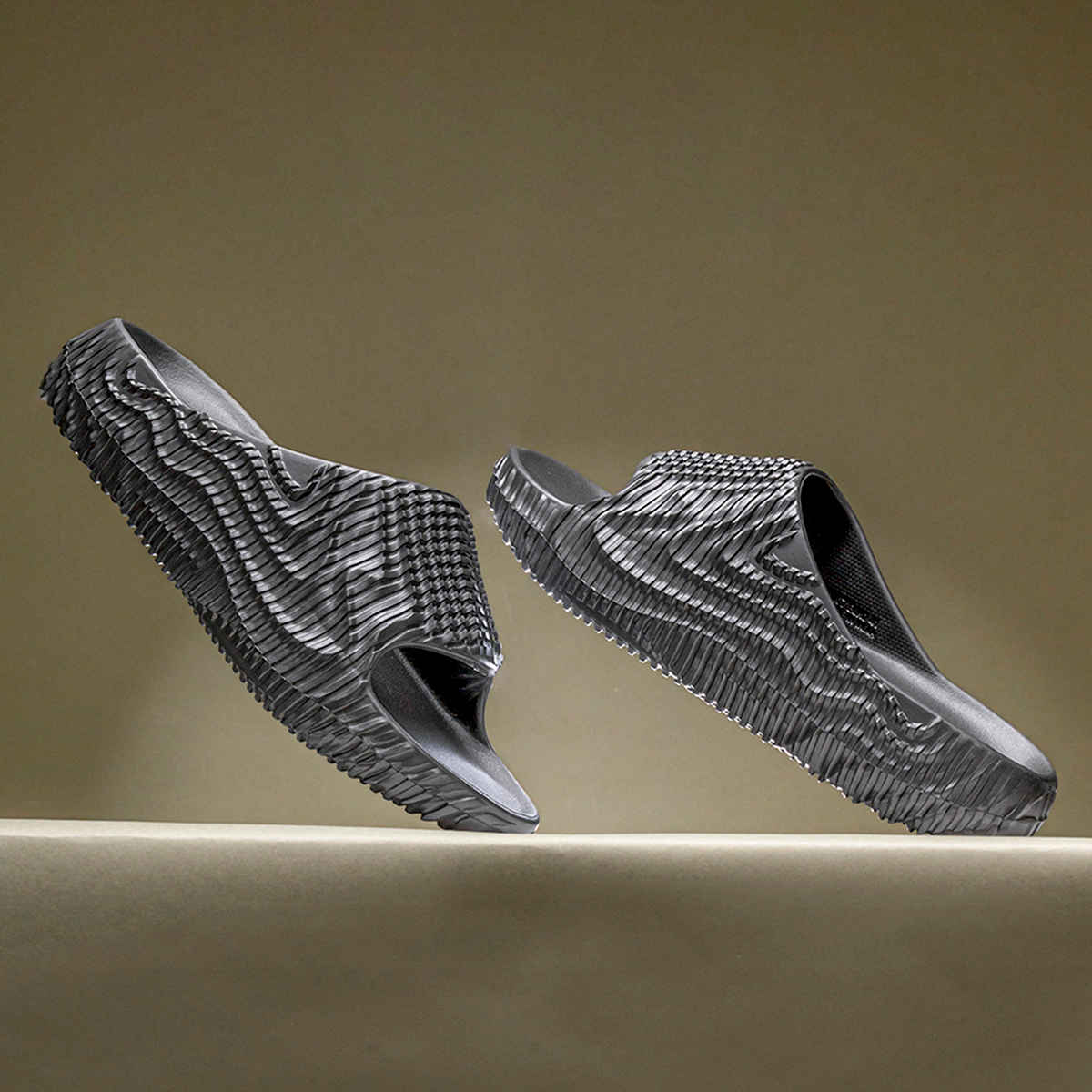 Red Tape Men's Casual Sliders | RFF1157A | Dark Grey - UK 7