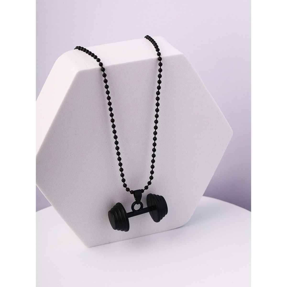 Priyaasi Men's Black Star Pendant And Chain (Bd-Ch-10108)