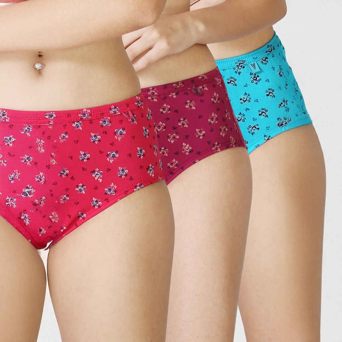Van Heusen Women Pack of 3 Anti Bacterial Waistband Hipster Panty |L |Colour May Vary