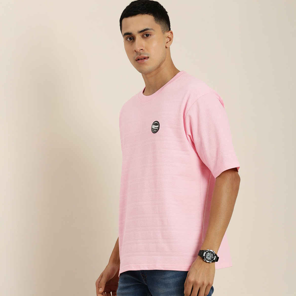 Difference of Opinion Men T-shirt - Pink | Classic Fit | M