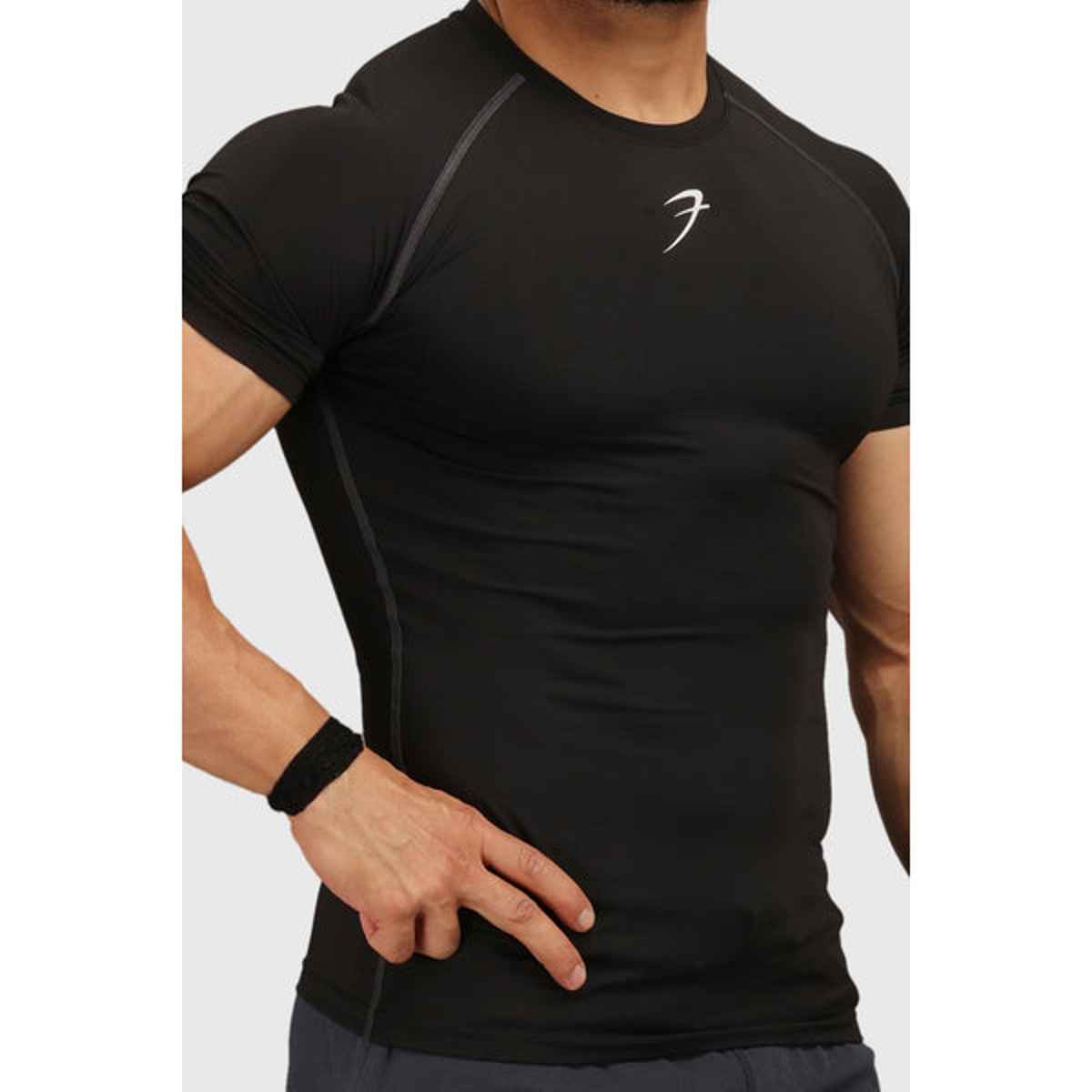 Fuaark Men's Compression GYM T-shirt | Black - L
