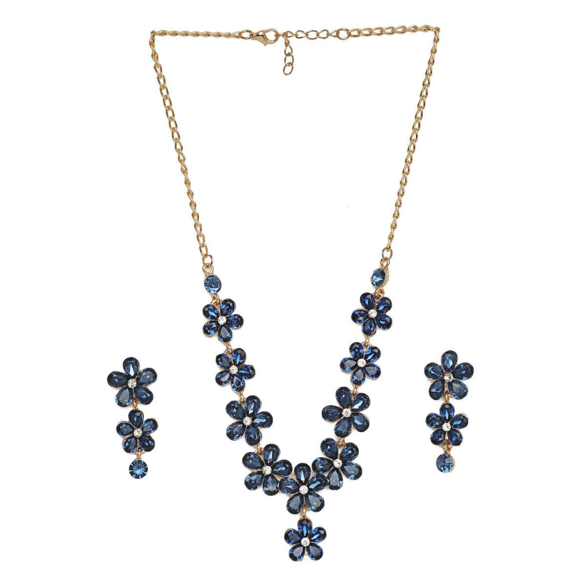 YouBella Jewellery Sets for Women Crystal Necklace with Earrings for Girls/Women (YBNK - 5769)