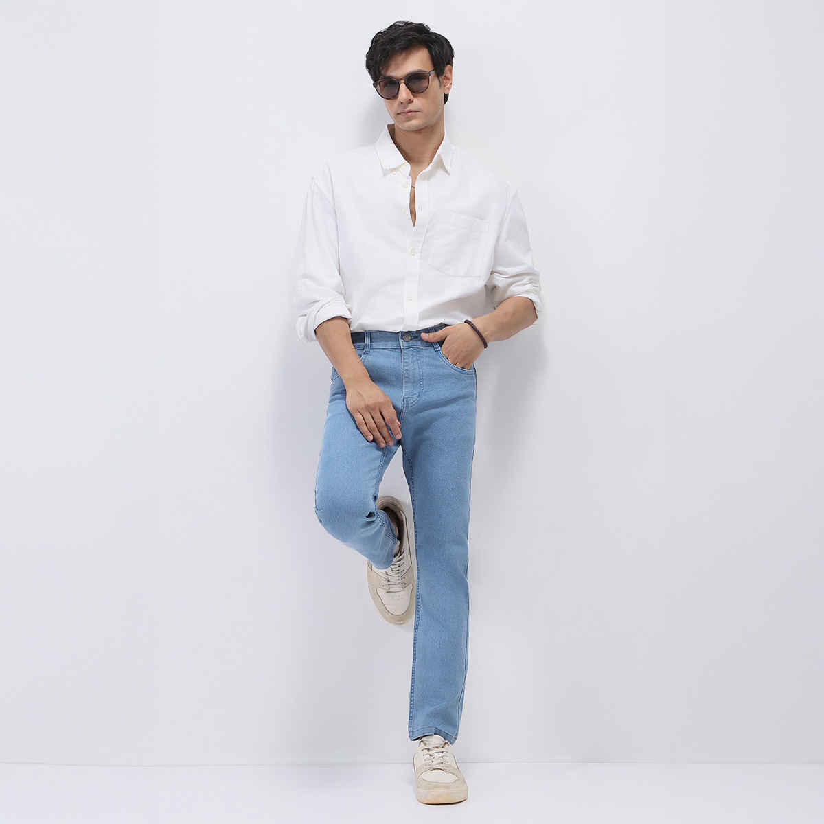 Urbano Fashion Men's Jeans Slim Fit Stretchable | Light Blue | 30