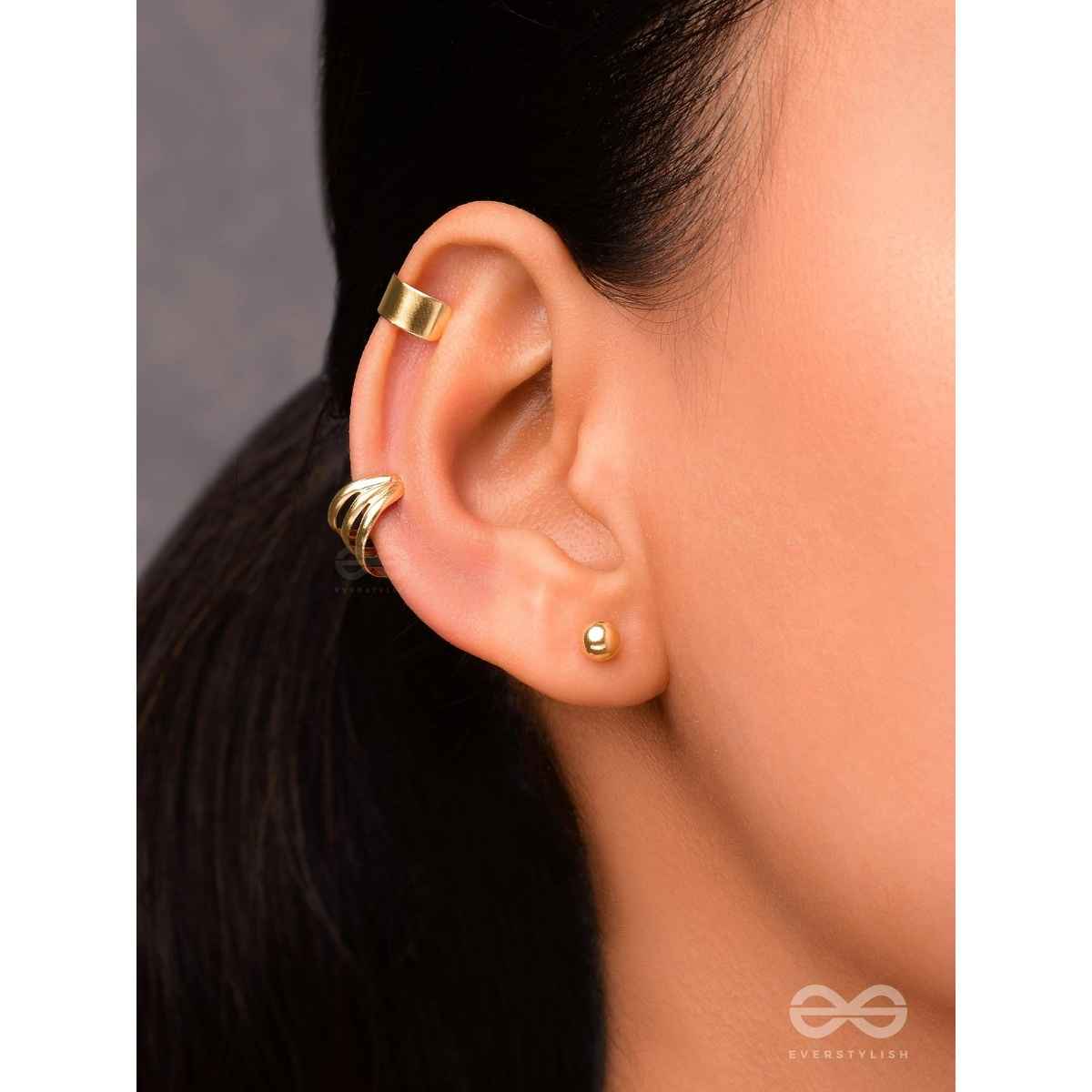 Everstylish The Perfect Trio - Two Earcuff & One Stud | One Ear | Gold