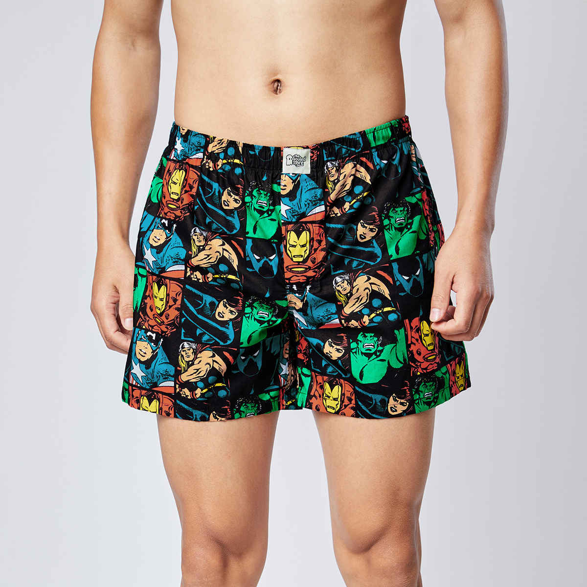 The Souled Store Men's Marvel Comics Boxer Shorts | Black - L