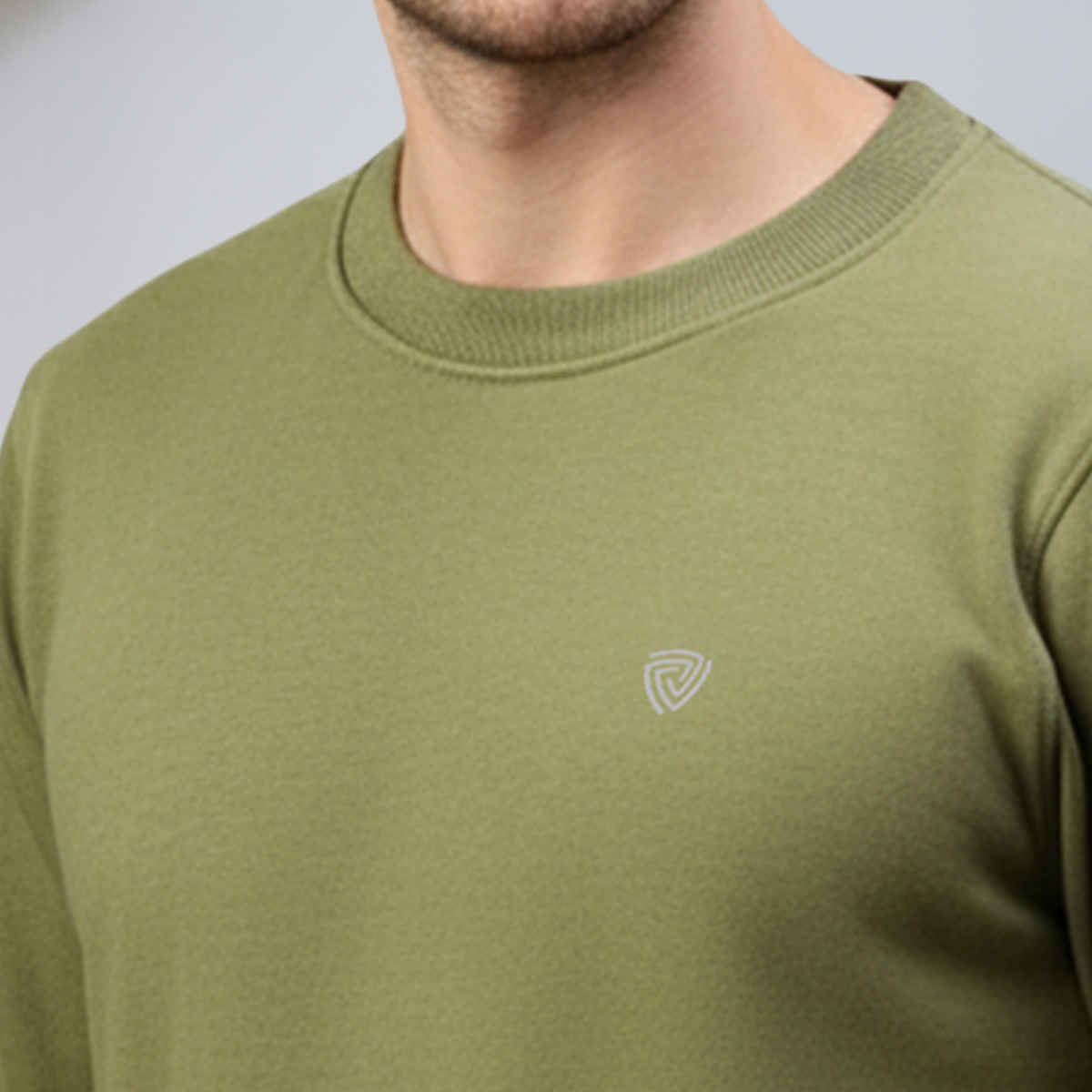 Lux Cozi Men's Sweatshirt Warmth Meets Everyday Fashion | Olive - M