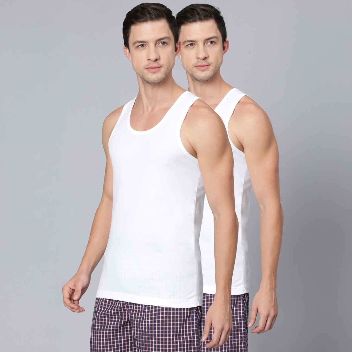 Van Heusen Men Pack Of 2 Moisture Activated & Super Soft Cool It Vest |White-L