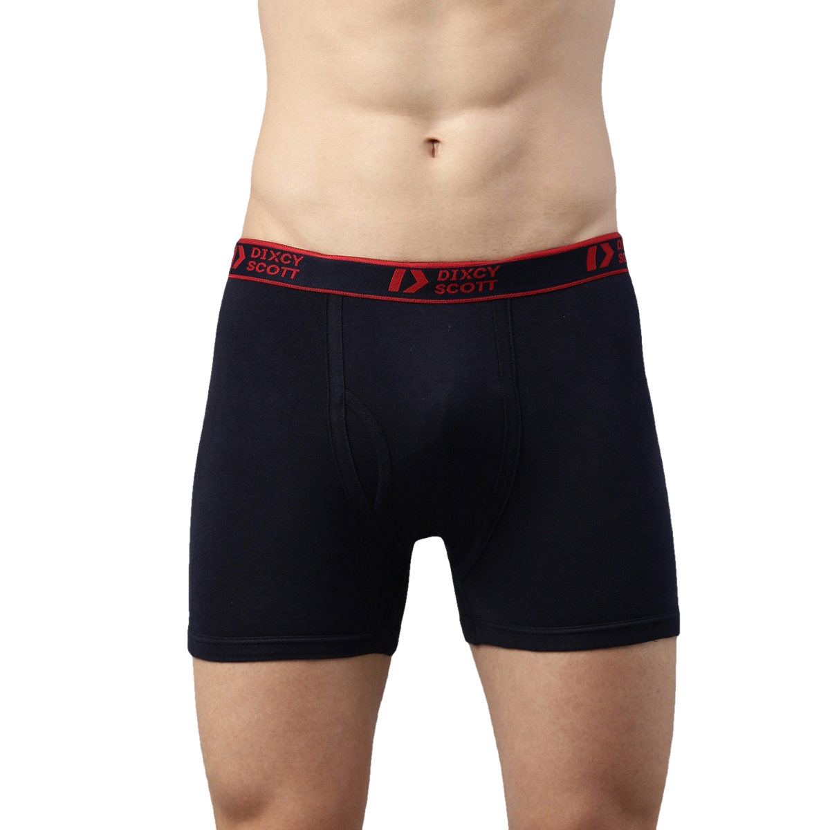 Dixcy Scott Men's Solid 100% Combed Cotton Durable Outer Elastic Trunk | Multicolour - M