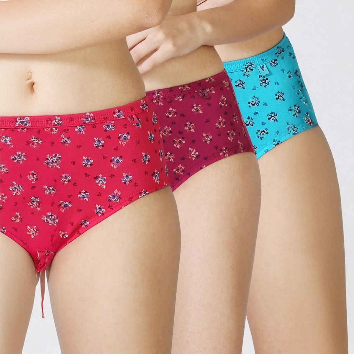 Van Heusen Women Pack of 3 Anti Bacterial Waistband Hipster Panty S |Colour May Vary