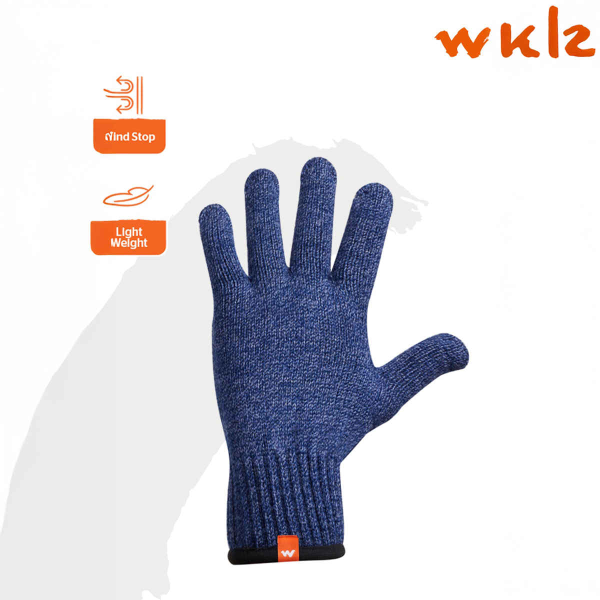 Wildcraft Unisex Solid Acrylic Gloves | Navy - Free Size
