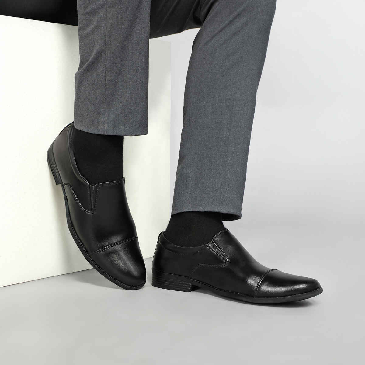 Paragon Men's Black Pvc Formal Shoes K11241G UK 9