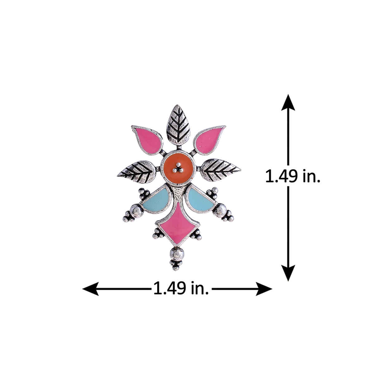 Voylla Bagh E Fiza Floral Pattern Subtle Earrings