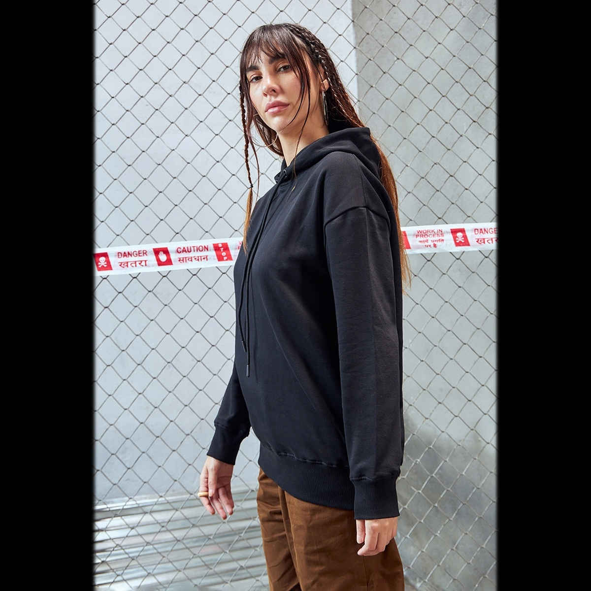 Bewakoof Women's Plus Size Hoodies | Black - 4XL