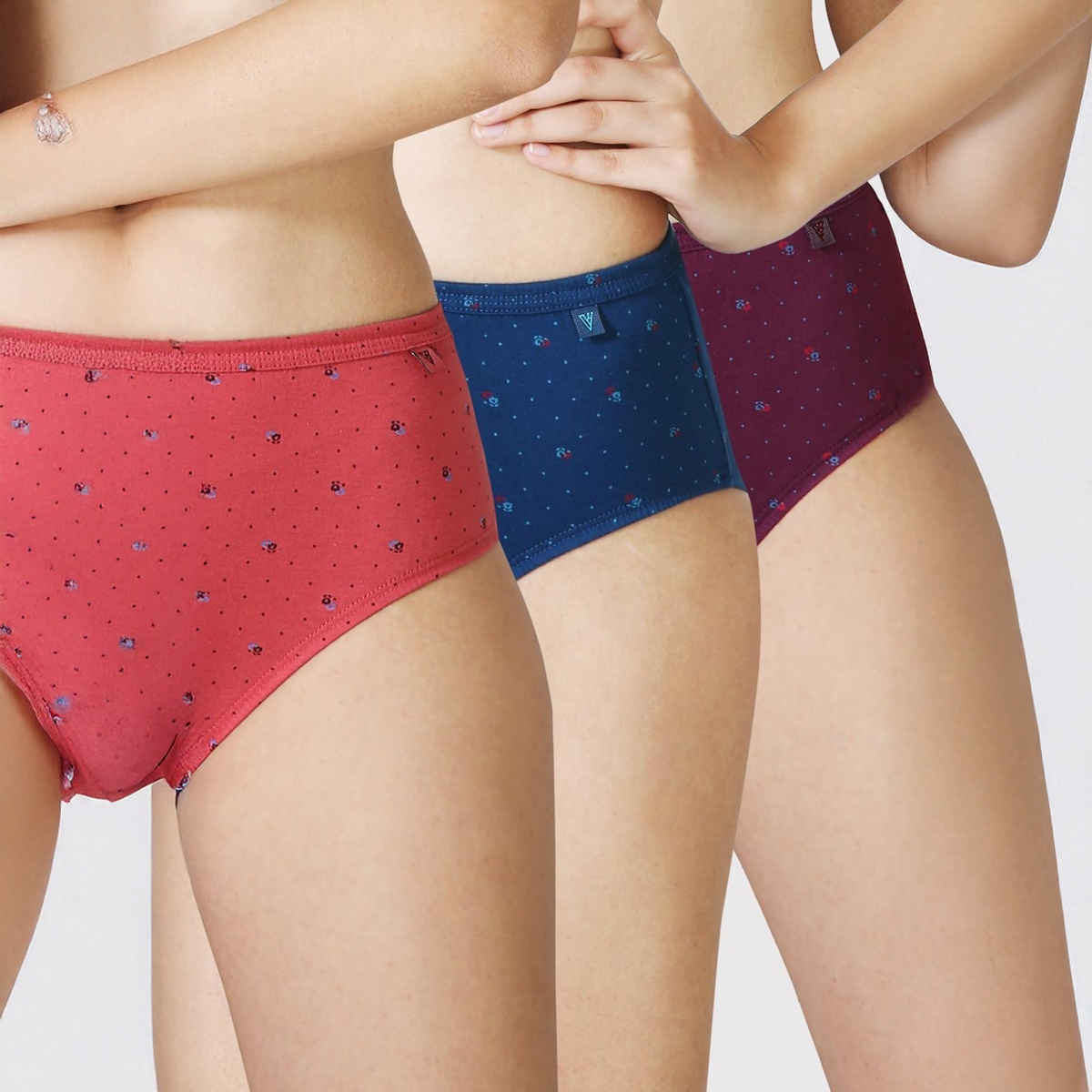 Van Heusen Women Pack of 3 Anti Bacterial Waistband Hipster Panty S |Colour May Vary