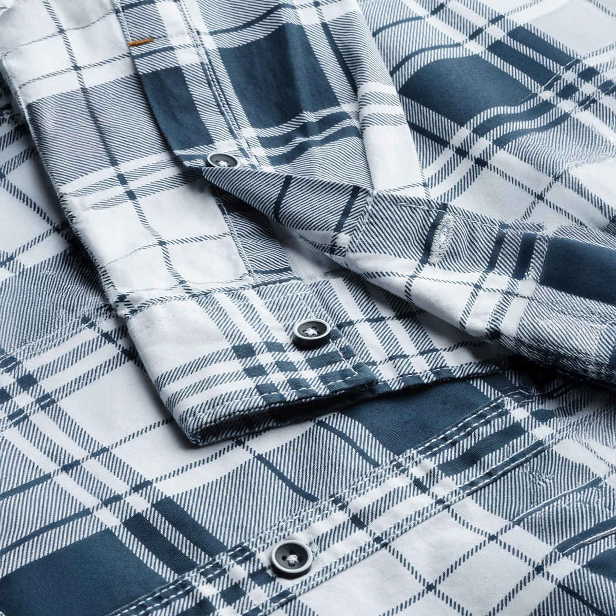 The Indian Garage Co Men's Slim Fit Checked Casual Shirt | White - M